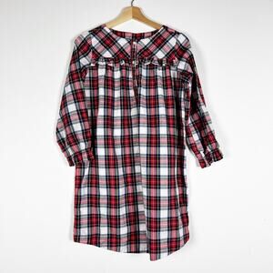 Crewcuts girls sleepware nightgown plaid red green white nightgown Size 14